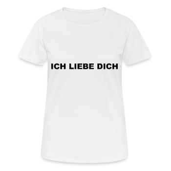 ich liebe dich - Frauen T-Shirt atmungsaktiv - Weiß - Vorne - AI Model Female 172 dark (172cm)