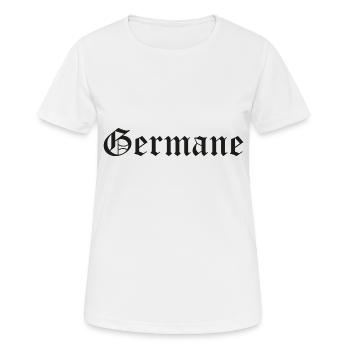 Germane Germania Germanisch Geschenkidee - Frauen T-Shirt atmungsaktiv - Weiß - Vorne - AI Model Female 172 dark (172cm)