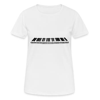 clavier - T-shirt respirant Femme - blanc - Devant - AI Model Female 172 dark (172cm)