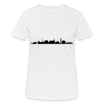 Skyline Cottbus - Frauen T-Shirt atmungsaktiv - Weiß - Vorne - AI Model Female 172 dark (172cm)