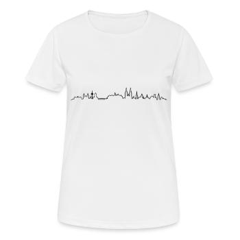 Skyline - Regensburg - Frauen T-Shirt atmungsaktiv - Weiß - Vorne - AI Model Female 172 dark (172cm)