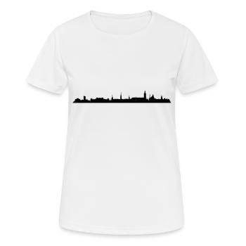 Skyline - Kopenhagen - Frauen T-Shirt atmungsaktiv - Weiß - Vorne - AI Model Female 172 dark (172cm)