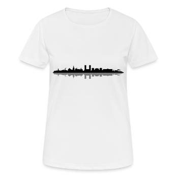 Skyline - Oslo - Frauen T-Shirt atmungsaktiv - Weiß - Vorne - AI Model Female 172 dark (172cm)