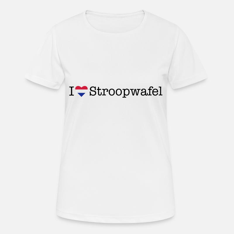 J’adore Stroopwafel - T-shirt respirant Femme - blanc