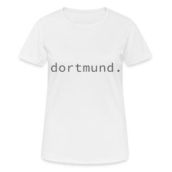 dortmund. - Frauen T-Shirt atmungsaktiv - Weiß - Vorne - AI Model Female 172 dark (172cm)