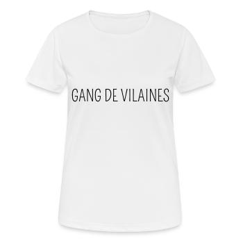 Gang de vilaines - T-shirt respirant Femme - blanc - Devant - AI Model Female 172 dark (172cm)