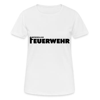 Freiwillige Feuerwehr - Frauen T-Shirt atmungsaktiv - Weiß - Vorne - AI Model Female 172 dark (172cm)