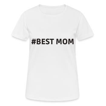 #Best Maman Supermama Cœur de maman - T-shirt respirant Femme - blanc - Devant - AI Model Female 172 dark (172cm)