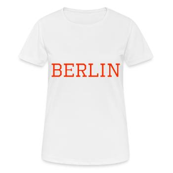 Berlin Berlinois - T-shirt respirant Femme - blanc - Devant - AI Model Female 172 dark (172cm)