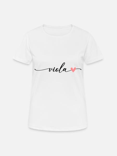 Viola Name Vorname Kalligrafie Schrift - Frauen T-Shirt atmungsaktiv - Weiß
