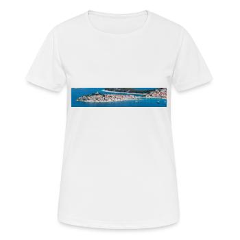 Vue panoramique Primošten dans l’état de Šibenik - T-shirt respirant Femme - blanc - Devant - AI Model Female 172 dark (172cm)