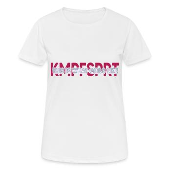 Kampfsport-girl Taekwondo japanische Kampfkunst - Frauen T-Shirt atmungsaktiv - Weiß - Vorne - AI Model Female 172 dark (172cm)