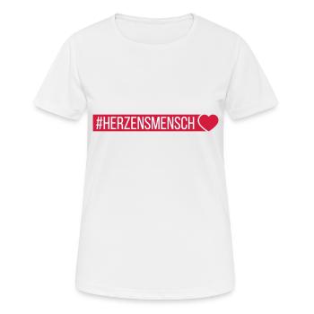 Cœur sincère - T-shirt respirant Femme - blanc - Devant - AI Model Female 172 dark (172cm)