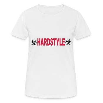 Hardstyle - Frauen T-Shirt atmungsaktiv - Weiß - Vorne - AI Model Female 172 dark (172cm)