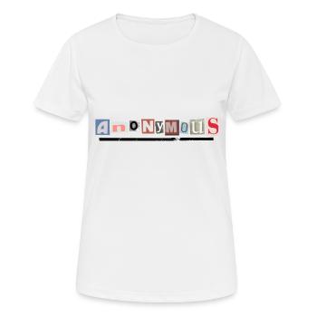 Anonymous - Frauen T-Shirt atmungsaktiv - Weiß - Vorne - AI Model Female 172 dark (172cm)