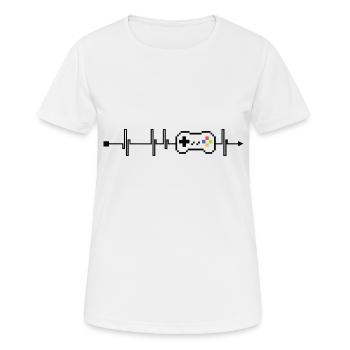 Gamer. Gaming. Joystick. Geschenk. Geschenkidee - Frauen T-Shirt atmungsaktiv - Weiß - Vorne - AI Model Female 172 dark (172cm)