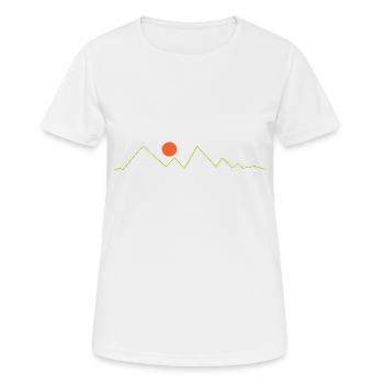 montagnes - T-shirt respirant Femme - blanc - Devant - AI Model Female 172 dark (172cm)