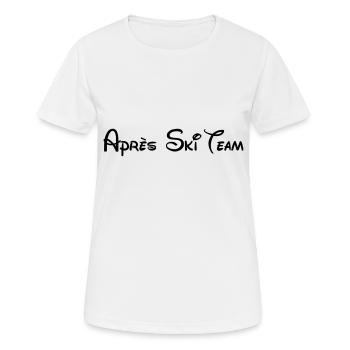 Apres Ski Team ( Après Ski ) - Frauen T-Shirt atmungsaktiv - Weiß - Vorne - AI Model Female 172 dark (172cm)