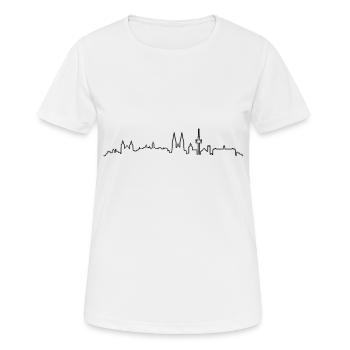 Skyline Regensburg - Frauen T-Shirt atmungsaktiv - Weiß - Vorne - AI Model Female 172 dark (172cm)