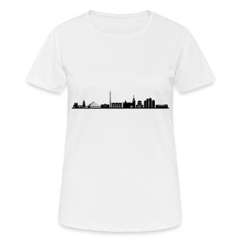 Skyline - Dublin - Frauen T-Shirt atmungsaktiv - Weiß - Vorne - AI Model Female 172 dark (172cm)