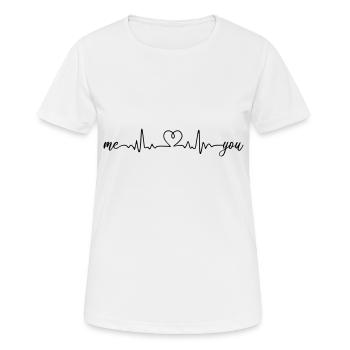 Herzschlag Herzlinie Puls EKG Schlichtes Motiv - Frauen T-Shirt atmungsaktiv - Weiß - Vorne - AI Model Female 172 dark (172cm)