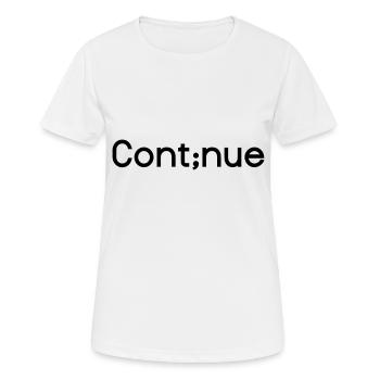 Continue - Depression Semicolon Color Change - Women's Breathable T-Shirt - white - Front - AI Model Female 172 dark (172cm)