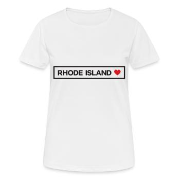 Je cœur Rhode Island City Town State Country Home - T-shirt respirant Femme - blanc - Devant - AI Model Female 172 dark (172cm)