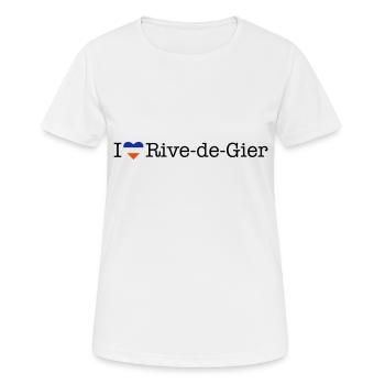 I love Rive de Gier - Frauen T-Shirt atmungsaktiv - Weiß - Vorne - AI Model Female 172 dark (172cm)