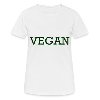 Vegan - Veganer - Veganerin - Essen - Tierwohl - Frauen T-Shirt atmungsaktiv - Weiß - Vorne - AI Model Female 172 dark (172cm)