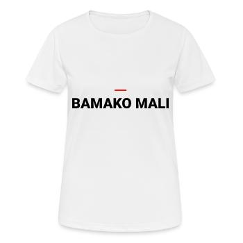 BAMAKO MALI - Frauen T-Shirt atmungsaktiv - Weiß - Vorne - AI Model Female 172 dark (172cm)