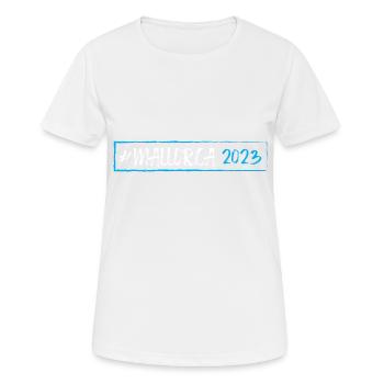 Mallorca 2023 - Frauen T-Shirt atmungsaktiv - Weiß - Vorne - AI Model Female 172 dark (172cm)
