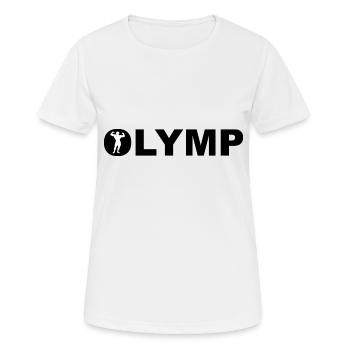 Olymp Berg der Götter und der Kräfte. Bodybuilder - Frauen T-Shirt atmungsaktiv - Weiß - Vorne - AI Model Female 172 dark (172cm)