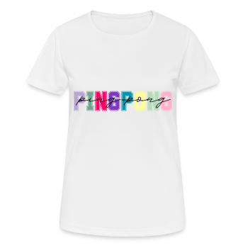 Ping pong colors - ping pong lover gift - Women's Breathable T-Shirt - white - Front - AI Model Female 172 dark (172cm)