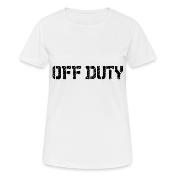 Off Duty - Frauen T-Shirt atmungsaktiv - Weiß - Vorne - AI Model Female 172 dark (172cm)