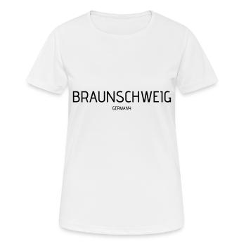 Braunschweig - Frauen T-Shirt atmungsaktiv - Weiß - Vorne - AI Model Female 172 dark (172cm)