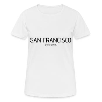 San Francisco - T-shirt respirant Femme - blanc - Devant - AI Model Female 172 dark (172cm)