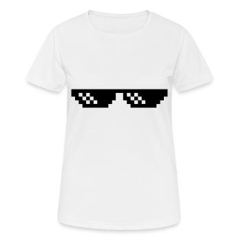 Thug Live Shades - Women's Breathable T-Shirt - white - Front - AI Model Female 172 dark (172cm)