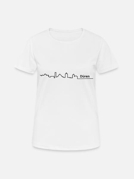 dueren skyline - Frauen T-Shirt atmungsaktiv - Weiß