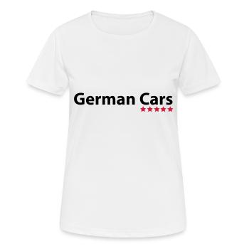 German Cars - Frauen T-Shirt atmungsaktiv - Weiß - Vorne - AI Model Female 172 dark (172cm)