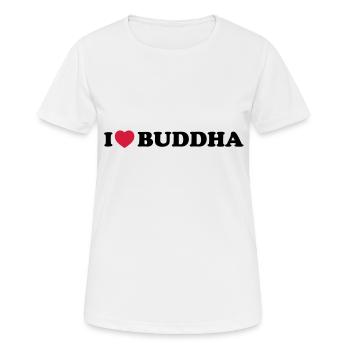 i love Buddha - T-shirt respirant Femme - blanc - Devant - AI Model Female 172 dark (172cm)