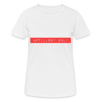 NUR ARTILLERIE - Frauen T-Shirt atmungsaktiv - Weiß - Vorne - AI Model Female 172 dark (172cm)