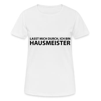 hausmeister - Frauen T-Shirt atmungsaktiv - Weiß - Vorne - AI Model Female 172 dark (172cm)