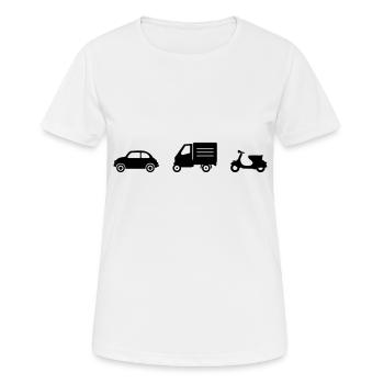 italienische Fahrzeuge - Frauen T-Shirt atmungsaktiv - Weiß - Vorne - AI Model Female 172 dark (172cm)