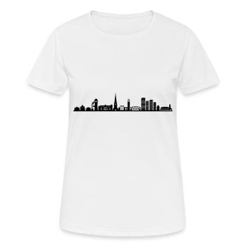 Skyline - Mülheim Ruhr - Frauen T-Shirt atmungsaktiv - Weiß - Vorne - AI Model Female 172 dark (172cm)