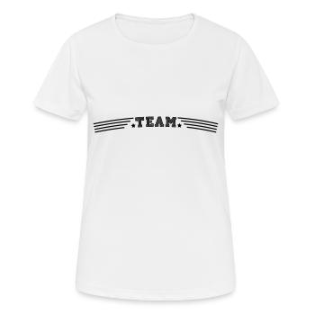 Team - Frauen T-Shirt atmungsaktiv - Weiß - Vorne - AI Model Female 172 dark (172cm)