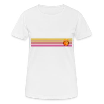 Basketball retro basketballer - T-shirt respirant Femme - blanc - Devant - AI Model Female 172 dark (172cm)