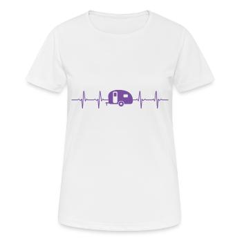 Fun Camping CAMPING ECG Caravan Motorhome - Women's Breathable T-Shirt - white - Front - AI Model Female 172 dark (172cm)