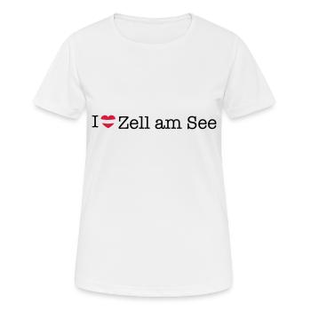 I love Zell am See - Frauen T-Shirt atmungsaktiv - Weiß - Vorne - AI Model Female 172 dark (172cm)