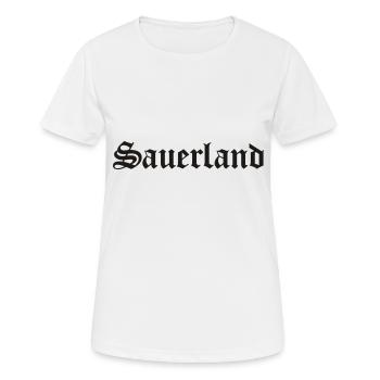 Sauerland - Frauen T-Shirt atmungsaktiv - Weiß - Vorne - AI Model Female 172 dark (172cm)