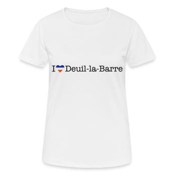 I love Deuil la Barre - Frauen T-Shirt atmungsaktiv - Weiß - Vorne - AI Model Female 172 dark (172cm)